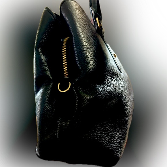 KATE SPADE Larchmont Ave,Evangelie SATCHEL BLACK PEBBLE LEATHER,gold hardware - Picture 3 of 17